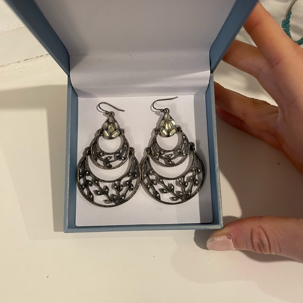 Lucky brand silver unique earrings